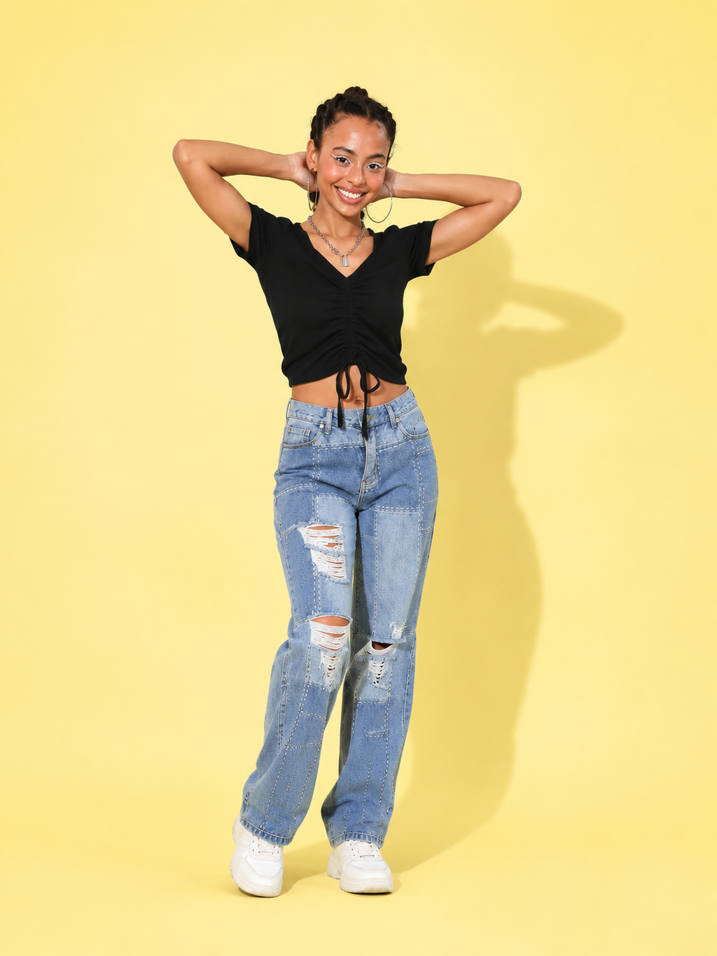 Solid Black Crop Top
