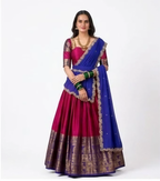 Blue Narayan Pattu Half Saree