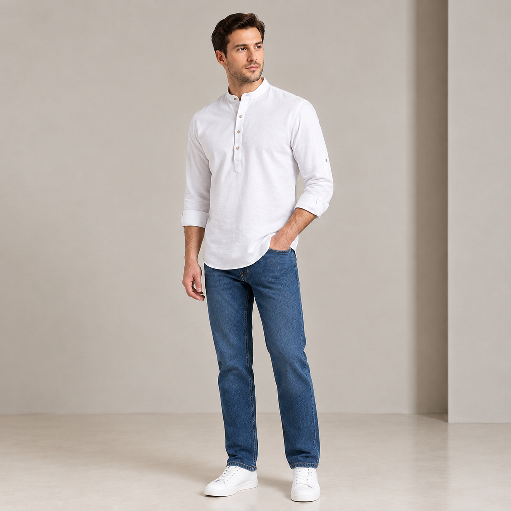 Men's White Casual Shirt