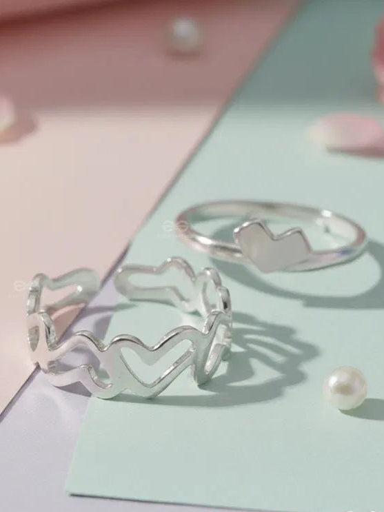 Love Puzzle Silver Rings