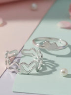 Love Puzzle Silver Rings