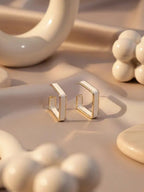 Square Enamelled Earrings
