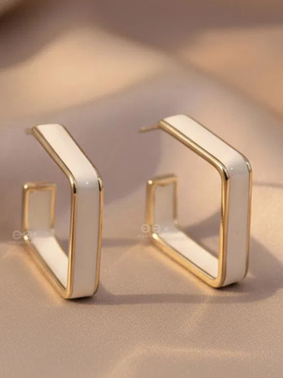 Square Enamelled Earrings