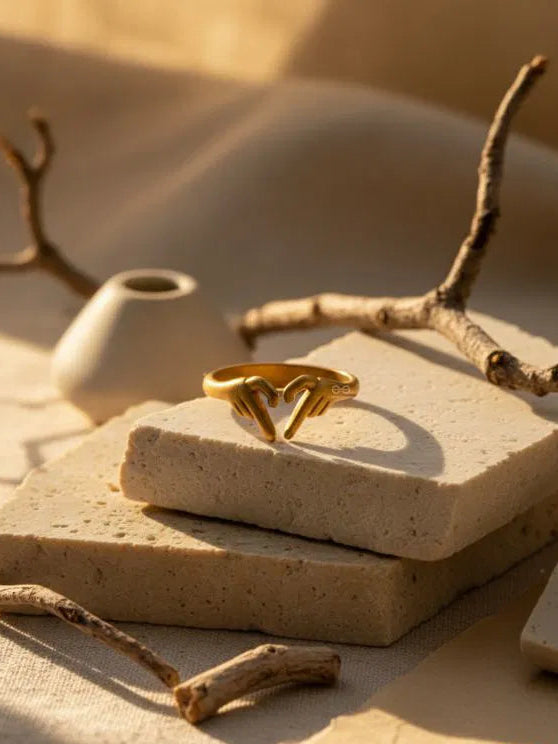 Heart Hands Ring