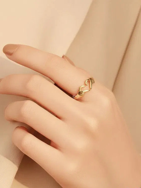 Heart Hands Ring