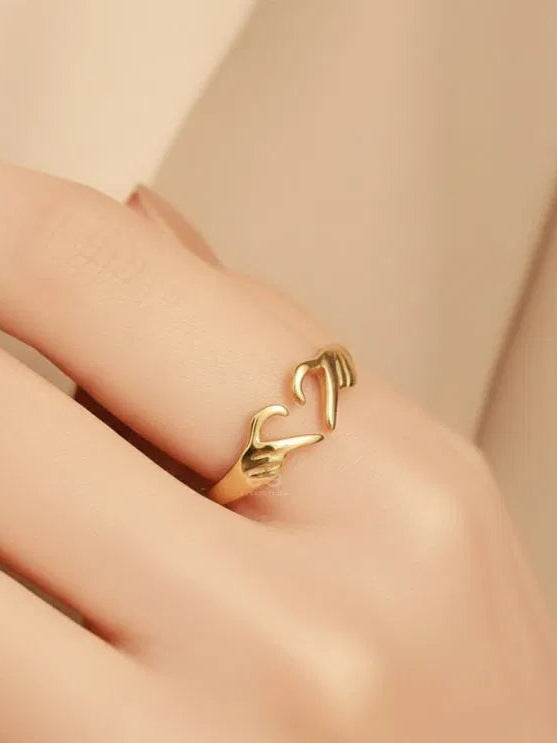 Heart Hands Ring