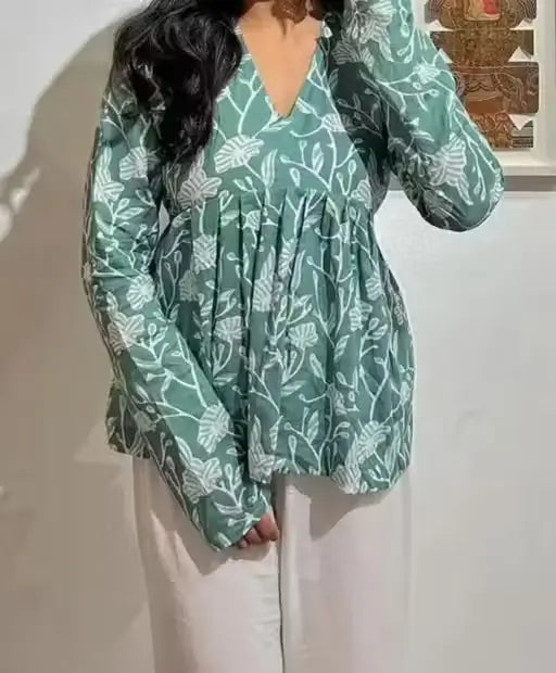 Sage Green Peplum Top