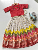 Kids Chevron Multi-Color Lehenga