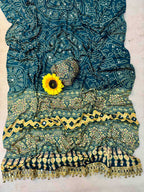 Teal Sunflower Royale Printed Ensemble