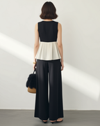 Chici Black Peplum Co-ord Set