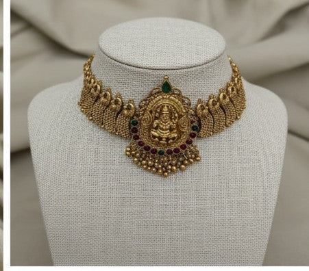 Lakshmi Choker & Jhumka Earring Set