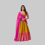 Yellow Narayan Pattu Half Saree