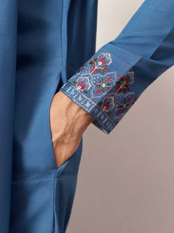 Silk-Viscose Kurta with  Dupatta Set