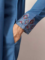 Silk-Viscose Kurta with  Dupatta Set