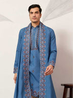 Silk-Viscose Kurta with  Dupatta Set